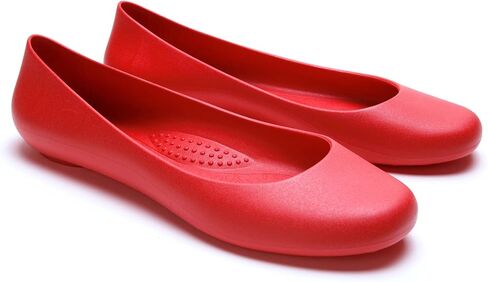 OKABASHI Women's Georgia Soft Jelly Ballet Flats | Daily Slip-On Shoes w/Arch Support | Helps Relieve Foot Soreness & Pain in Kuwait