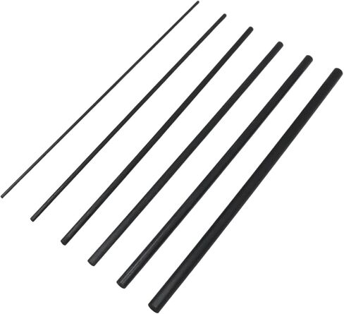 Dnyta 6 Pcs Carbon Fiber Sticks, Carbon Fiber Rod Fishing Rod Sticks Repair for Freshwater & Saltwater Broken Fishing Pole Repair (1mm-3.5mm) in Saudi Arabia