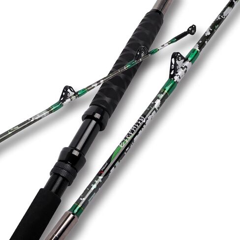 Fiblink 2-Piece Trolling Fishing Rod, Saltwater Roller Rod, Portable Big Game Rod(5’6"/6’/7’) in Saudi Arabia