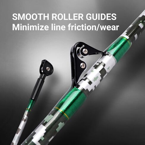 Fiblink 2-Piece Trolling Fishing Rod, Saltwater Roller Rod, Portable Big Game Rod(5’6"/6’/7’) in Saudi Arabia