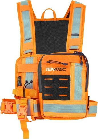 Hi-Vis Radio Chest Harness for Technicians, Firefighters, Search & Rescue, and Field Workers | Reflective Adjustable Work Harness for Outdoor & Emergency Use. in Saudi Arabia