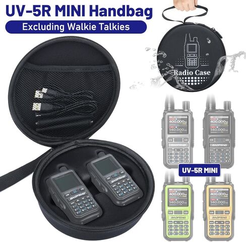حقيبة حمل راديو صغيرة من UV-5R، حقيبة حمل جهاز اتصال لاسلكي، حقيبة حمل محمولة، أجهزة راديو هام، تخزين صلب، حقيبة حمل متوافقة مع UV-5R MINI 5R وملحقات الراديو (حقيبة فقط) in Kuwait