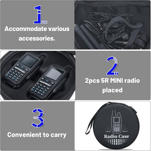 حقيبة حمل راديو صغيرة من UV-5R، حقيبة حمل جهاز اتصال لاسلكي، حقيبة حمل محمولة، أجهزة راديو هام، تخزين صلب، حقيبة حمل متوافقة مع UV-5R MINI 5R وملحقات الراديو (حقيبة فقط) in Kuwait