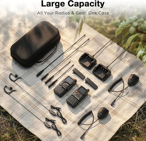 BAOFENG PB5 Walkie Talkie Carrying Case, Protective Handheld Radio Storage Case Holder with Custom Foam, Compatible with UV-5RM, AR-5RM, K5 Plus, UV-5G Plus, UV-7B & Accessories (Case Only) in Saudi Arabia