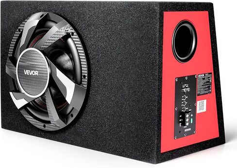 VEVOR Dual 12" Enclosed Powered Subwoofer, 2400W Peak Massive Bass Output with Separate Amplifier, Complete Car Audio Subwoofer and Amp Package for Trucks SUVs in Saudi Arabia