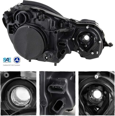 AKKON - For Mercedes Benz E-Class Halogen Type Projector Headlights Left + Right Side Replacement Pair Set in Saudi Arabia
