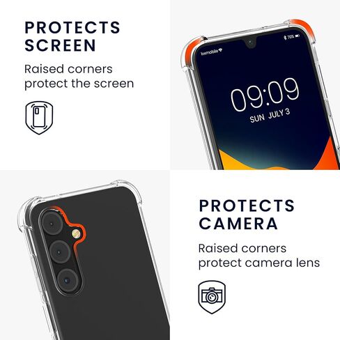 علبة Kwmobile Crossbody متوافقة مع Samsung Galaxy A16 5G Case - Clear TPU Phone Cover W/Lanyard Cord Strap - شفاف in Saudi Arabia