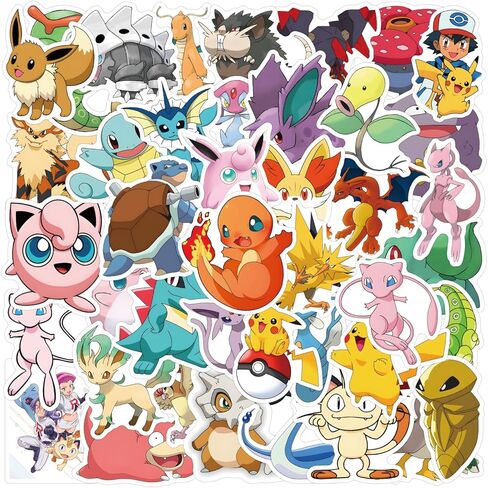 50 PCS Cute Cartoon Monster Stickers,Japanese Anime Stickers,Hot Cartoon Vinyl Sticker for Water Bottle Laptop Phone Scrapbooking Journaling for Adults Teens for Party Supply Favor Decor (PKM50) in Saudi Arabia