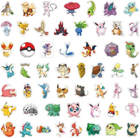 50 PCS Cute Cartoon Monster Stickers,Japanese Anime Stickers,Hot Cartoon Vinyl Sticker for Water Bottle Laptop Phone Scrapbooking Journaling for Adults Teens for Party Supply Favor Decor (PKM50) in Saudi Arabia