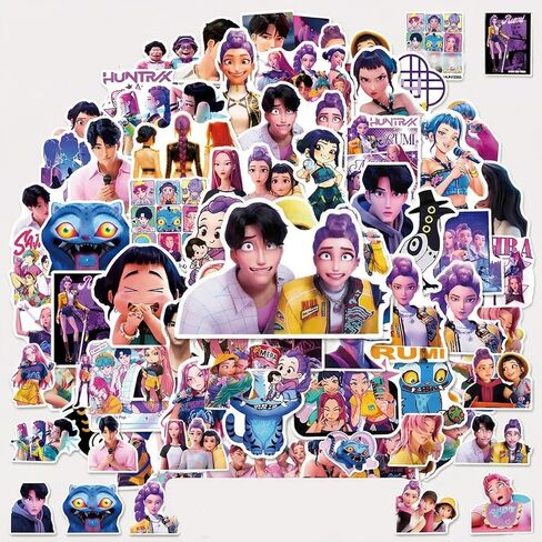 60 Pack Kpop Style Stickers – Waterproof Vinyl Music Fantasy Stickers for Water Bottle, Laptop, Phone, Computer, Party Favors in Saudi Arabia