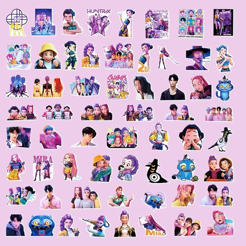 60 Pack Kpop Style Stickers – Waterproof Vinyl Music Fantasy Stickers for Water Bottle, Laptop, Phone, Computer, Party Favors in Saudi Arabia