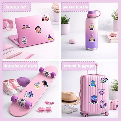 60 Pack Kpop Style Stickers – Waterproof Vinyl Music Fantasy Stickers for Water Bottle, Laptop, Phone, Computer, Party Favors in Saudi Arabia