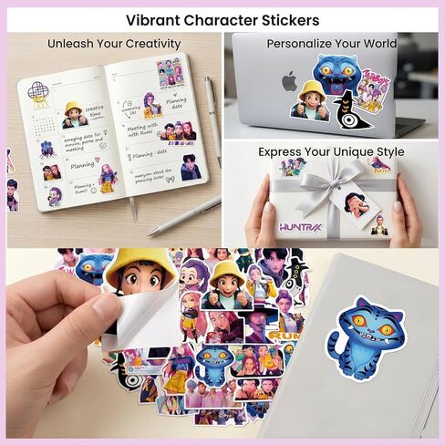 60 Pack Kpop Style Stickers – Waterproof Vinyl Music Fantasy Stickers for Water Bottle, Laptop, Phone, Computer, Party Favors in Saudi Arabia