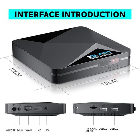 Kinhank Super Console X2 Pro Retro Gaming Console Pre-installed 37000+ Classic Games,Compatible with 50+ emulators,Android TV 9.0&Emuelec 4.6 Game System, 4K UHD Output,2 Wireless Controllers in Saudi Arabia