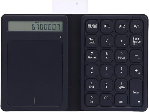 Focket 23 Keys Numeric Keypad, Wireless Number Pad with Touchpad Calculator 3 in 1 Foldable Ultra Thin Design PU Leather Case for Laptop Tablet PC OS X in Saudi Arabia