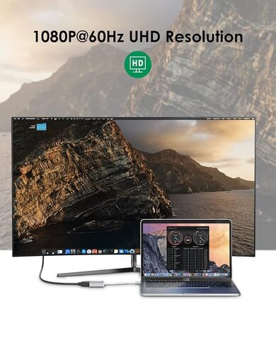 USB-C to VGA 1080P Adapter, Elegant Silver in Saudi Arabia