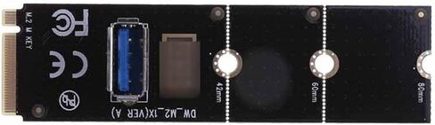 محول M.2 إلى USB 3.0 PCI Express محول بطاقة الفيديو الرسومية موسع M2 إلى PCI-E PCIe X16 فتحة نقل التعدين (اللون: قطعتان) in Kuwait