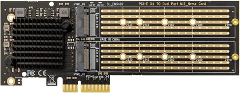 بطاقة محول Zimaboard PCIe 3.0 x4 إلى Dual NVMe M.2 SSD in Kuwait