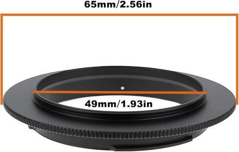 حلقة محول عدسة عكسية مقربة للكاميرا ماكرو مقاس 49 مم EOS متوافقة مع كاميرات Canon EOS EF Mount Cameras T7i in Saudi Arabia