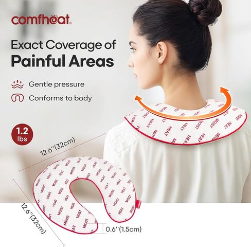 comfheat الميكروويف وسادة التدفئة الرطبة 6 × 11 "حزمة الحرارة الخزامى لتخفيف الآلام الرقبة الكتف الركبة العضلات المشتركة الساخنة الدافئة ضغط الميكروويف وسادة الحرارة العلاج الطبيعي بذور الكتان in Saudi Arabia