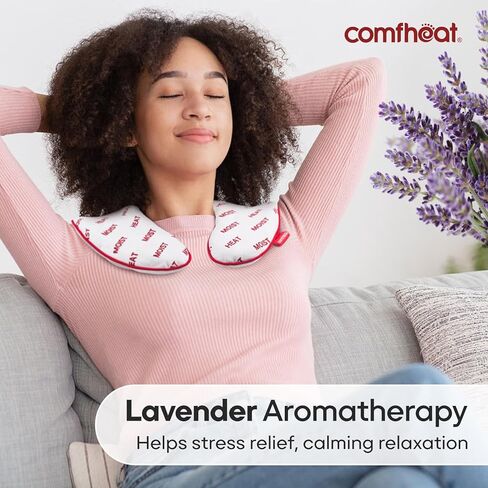 comfheat الميكروويف وسادة التدفئة الرطبة 6 × 11 "حزمة الحرارة الخزامى لتخفيف الآلام الرقبة الكتف الركبة العضلات المشتركة الساخنة الدافئة ضغط الميكروويف وسادة الحرارة العلاج الطبيعي بذور الكتان in Saudi Arabia