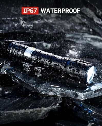 EZshoot 1800 Lumens Rifle Light with Remote Pressure Switch Compatible with M-Rail, IPX7 Waterproof Rechargeable Rifle Flashlight with Strobe Mode for Home Defence, Hunting in Saudi Arabia