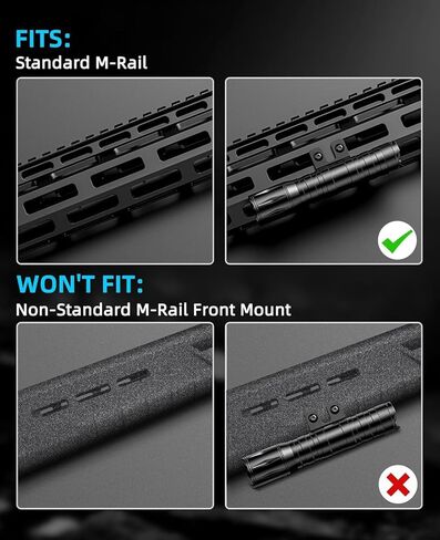 EZshoot 1800 Lumens Rifle Light with Remote Pressure Switch Compatible with M-Rail, IPX7 Waterproof Rechargeable Rifle Flashlight with Strobe Mode for Home Defence, Hunting in Saudi Arabia