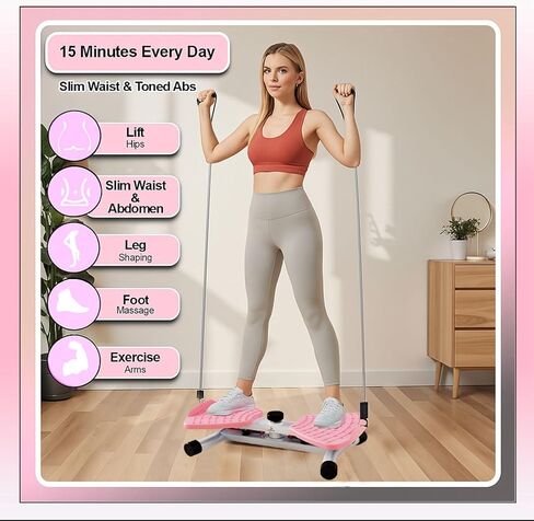 Waist Twister Machine – AB Twist Board Core & Waist Trainer with 360° Twist Disc – Abs Workout Balance Board & Full Body Toning Kit for Men & Women, Noiseless Ab Exercise in Saudi Arabia
