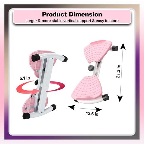 Waist Twister Machine – AB Twist Board Core & Waist Trainer with 360° Twist Disc – Abs Workout Balance Board & Full Body Toning Kit for Men & Women, Noiseless Ab Exercise in Saudi Arabia