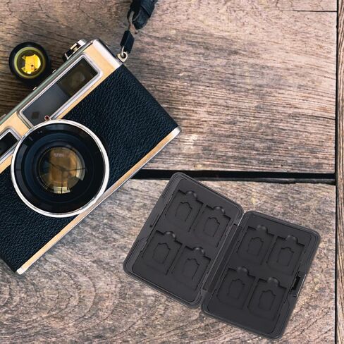 Memory Card Case Holder for Secure and Cards, Shockproof Waterproof Portable Storage Box with Silver Gray Sturdy Design for Photographers and Travel Use in Saudi Arabia