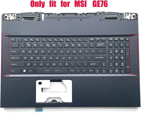 بديل جديد لجهاز MSI 9S7-17K314 GE76 Raider 11UG/11UH/11UE(MS-17K3) الجزء العلوي للكمبيوتر المحمول Palmrest كامل لوحة المفاتيح ذات الإضاءة الخلفية الملونة جزء تجميع MS-17K1 3077K1A421 MS-17K2 3077K1A421Y أزرق in Saudi Arabia