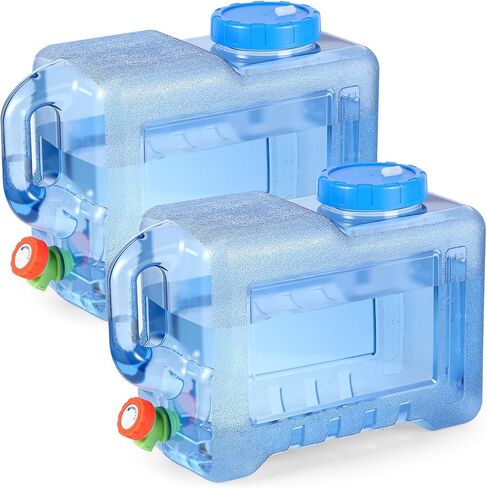Bokon 2 Pcs Water Jug 3.17 Gallon Water Storage Container Portable Thick Camping Dispenser Tank for Outdoor Camping Hiking Picnic Vehicle Car Sports in Saudi Arabia