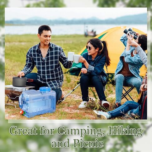 Bokon 2 Pcs Water Jug 3.17 Gallon Water Storage Container Portable Thick Camping Dispenser Tank for Outdoor Camping Hiking Picnic Vehicle Car Sports in Saudi Arabia