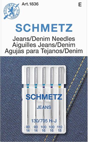 SCHMETZ Jeans (130705 H-J) Household Sewing Machine Needles - Carded - Assortment in Kuwait