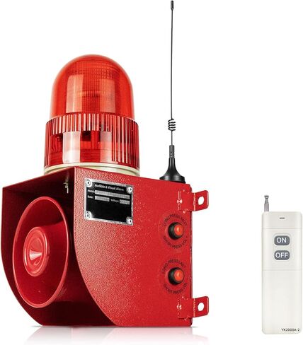 Wireless Alarm Siren 0.31Mile Range Multitone 120dB Loud Horn Waterproof Security Siren for Industry Business Home Shop Hotel School AC110-120V in Saudi Arabia