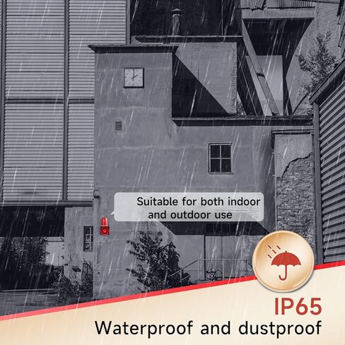 Wireless Alarm Siren 0.31Mile Range Multitone 120dB Loud Horn Waterproof Security Siren for Industry Business Home Shop Hotel School AC110-120V in Saudi Arabia