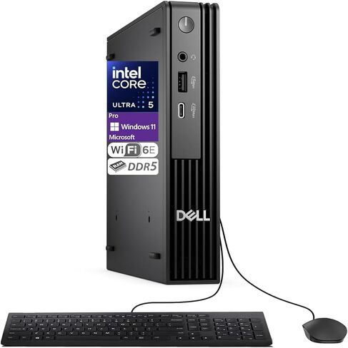 Dell OptiPlex Next-Generation, Pro Micro Business Desktop, Intel Core Ultra5 235T, up to 5GHz,16GB DDR5 RAM, 512GB SSD, WiFi 6E, Bluetooth, Windows 11 Pro, HDMI, DisplayPort, Wired Keyboard&Mouse in Saudi Arabia