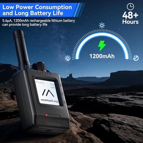 أجهزة LoRa Meshtastic ThinkNode M5 مع GPS وESP32-S3 WiFi Bluetooth 1.54 بوصة شاشة حبر إلكتروني SX1262 شريحة لاسلكية 915 ميجا هرتز هوائي من النوع C واجهة بطارية 1200 مللي أمبير في الساعة للمغامرات الخارجية وما إلى ذلك in Kuwait