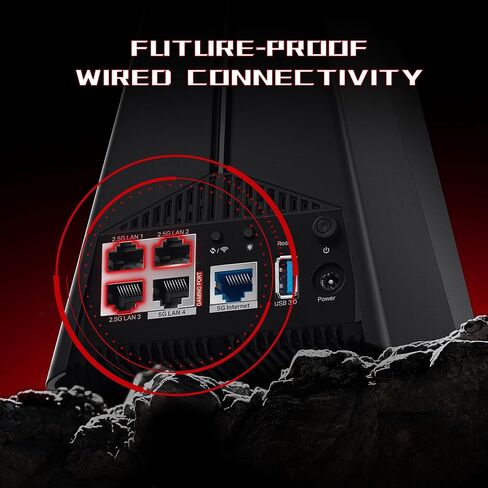 TP-Link Tri-Band BE11000 Wi-Fi 7 Gaming Router Archer GE650 | 6-Stream 11 Gbps supports 320MHz | 2×5G + 3×2.5G Ports USB 3.0 | Game Acceleration, Dedicated Gaming Port & Panel, RGB Lighting|HomeShield in Saudi Arabia