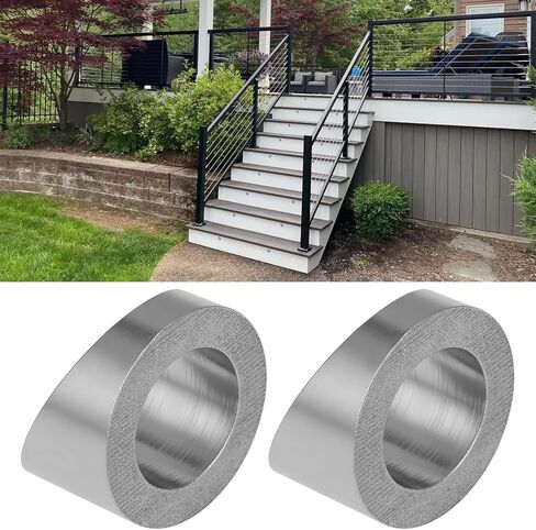 15pcs 3/8inch Angle Beveled Washer 30 Degree Stainless Steel Angle Washers for 1/8 Inch to 3/16 Inch Cable Railing in Saudi Arabia