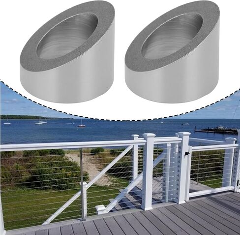 15pcs 3/8inch Angle Beveled Washer 30 Degree Stainless Steel Angle Washers for 1/8 Inch to 3/16 Inch Cable Railing in Saudi Arabia