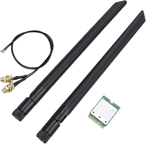 Zunate WiFi 7 M.2 Network Card, Triple Band 2.4GHz 5GHz 6GHz Wireless Network Adapter with 2X2 Antennas 5.8Gbps 4K QAM Support, for 11 Laptops in Saudi Arabia