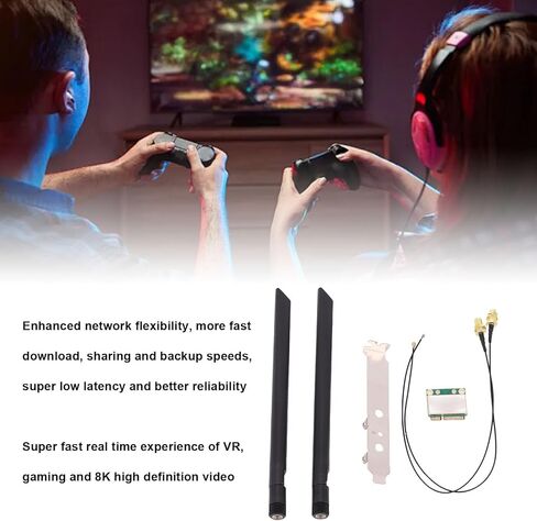 بطاقة Yunseity WiFi 6 اللاسلكية، 2.4 جيجا هرتز 5 جيجا هرتز ثنائي النطاق 1800 ميجا بت في الثانية محول شبكة PCIE صغير مع BT 5.3 MU MIMO OFDMA، لأجهزة الكمبيوتر المحمولة 10 11 in Saudi Arabia