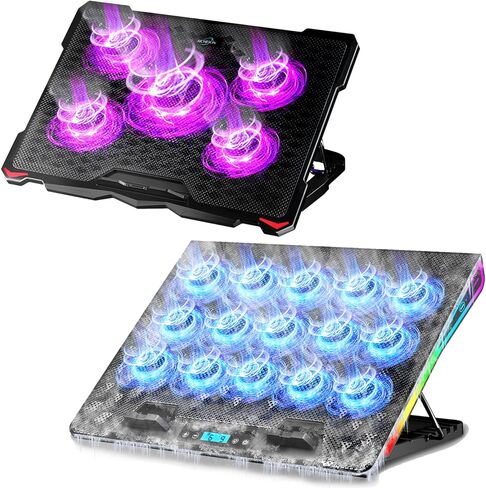 AICHESON S035 Purple Laptop Cooler and Gaming Laptop Cooling Stand AA2 Set in Saudi Arabia