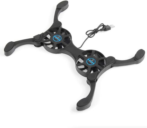 Dual USB Cooling Fan Pad Foldable Slim Fans Cooler Stand for Laptop PC Notebook in Saudi Arabia