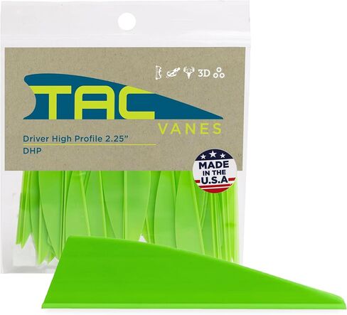 TAC Vanes Driver رفيعة المستوى 2.25 بوصة، دوارات سهم، خضراء 36 حزمة، دوارات الرماية للسهام، تصميم ربط متين، مصمم للطيران المستقر في الصيد وإطلاق النار على الهدف in Saudi Arabia