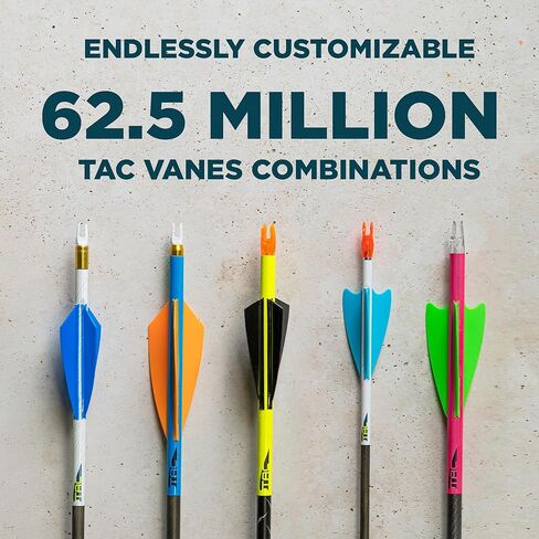 TAC Vanes Driver High Profile 2.25" Arrow Vanes, Red 36 Pack, Archery Fletching Vanes for Arrows, Durable Bonding Design, Built for Stable Flight in Hunting & Target Shooting in Saudi Arabia