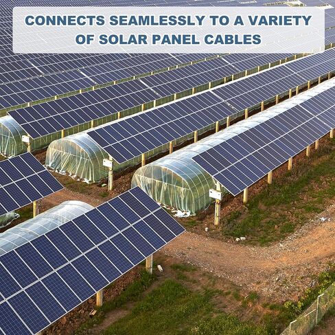 MECCANIXITY Two Pair of T-Shaped Branch Connector, 1 to 5 Male/Female Solar Panel Connectors for Parallel Connection Between Solar Panels Cables Wires, Black in Saudi Arabia