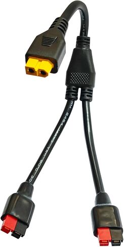 كابل تمديد 14AWG XT60، محول متوازي 45A Y، كابل موصل مقسم XT60 أنثى إلى 45A Y لمحطة الطاقة الشمسية المحمولة واللوحة الشمسية (1FT/30CM) in Kuwait
