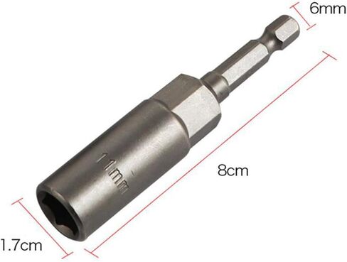 Ice Anchor Drill Adapter with Impact Sleeve for Nails up to 1cm (0.4"), Durable Metal Ice Anchor Tool Quickly Screw Nails for Ice Fishing Tent Canopy in Saudi Arabia